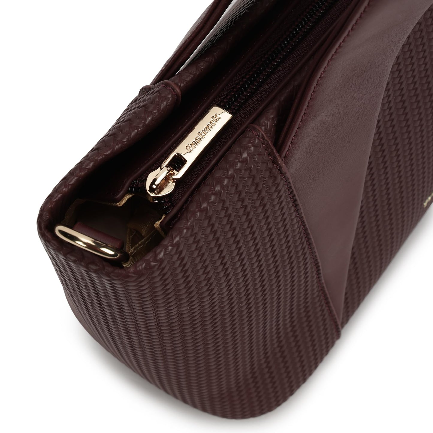Mocha Plait Satchel | Faux-Leather Women's Handbag | Dual Carry with Braided Texture & Zipper Closure