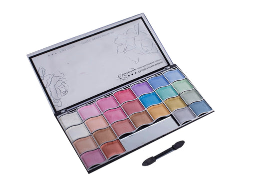 Sedell Paris 25 colors Shimmer Eyeshadow Palette with 2 sided Mini Brush