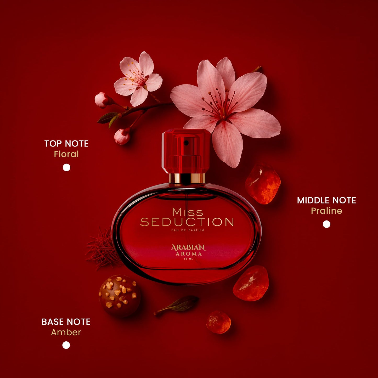 Arabian Aroma Miss Seduction Perfume Eau de Parfum - Long Lasting Perfume for Women – Womens Perfumes Long Lasting – 50ml