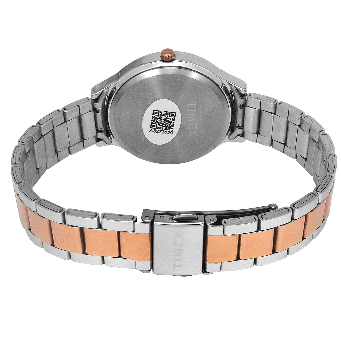 TIMEX Analog Watch for Women with Green Round Dial & Two Tone Stainless Steel Bracelet Band Water Resistant Women's Wrist Watches - TWTL121SMU04