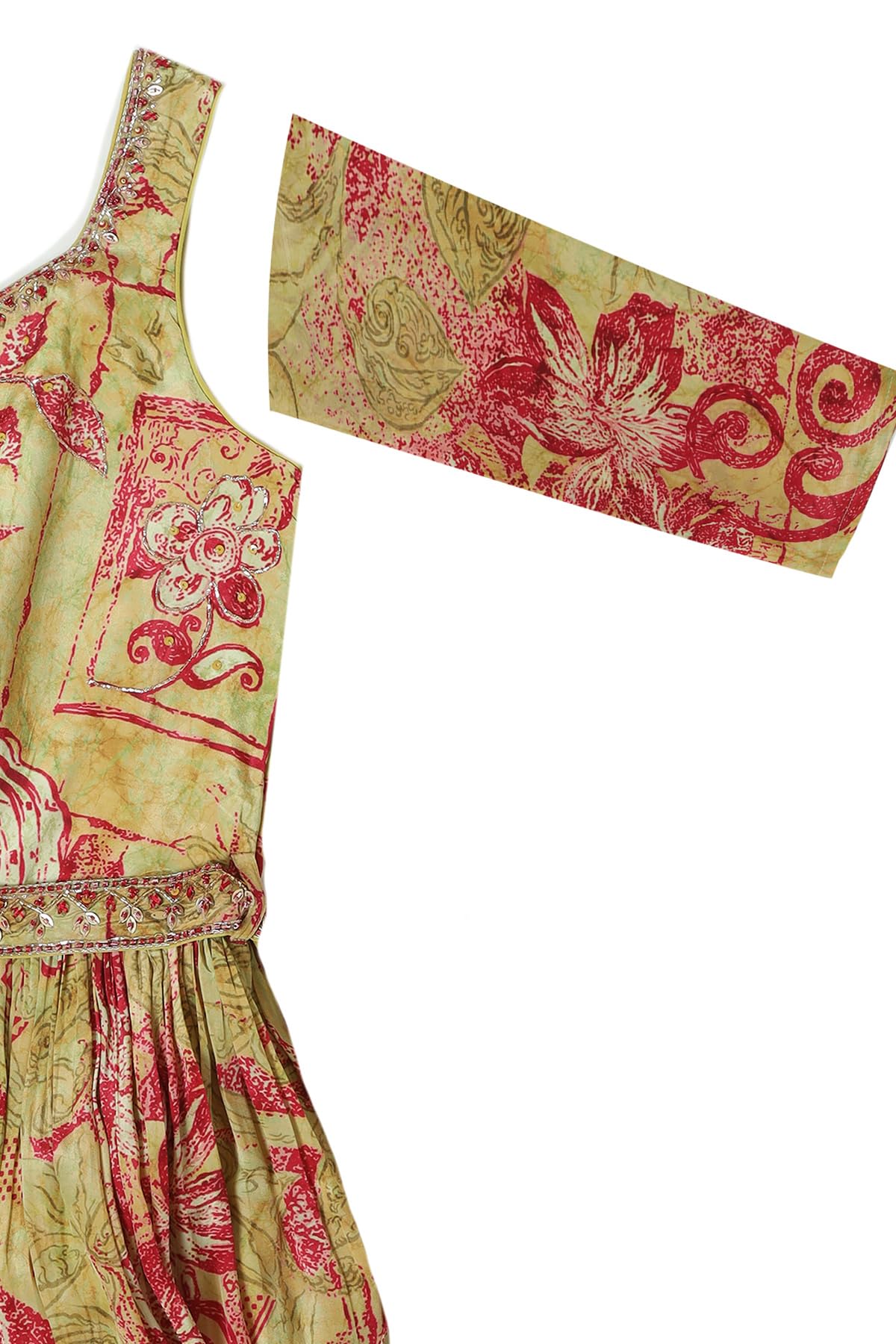 Soch Women's Viscose Crepe Maxi Gown (OWA4CD21149_Sap Green