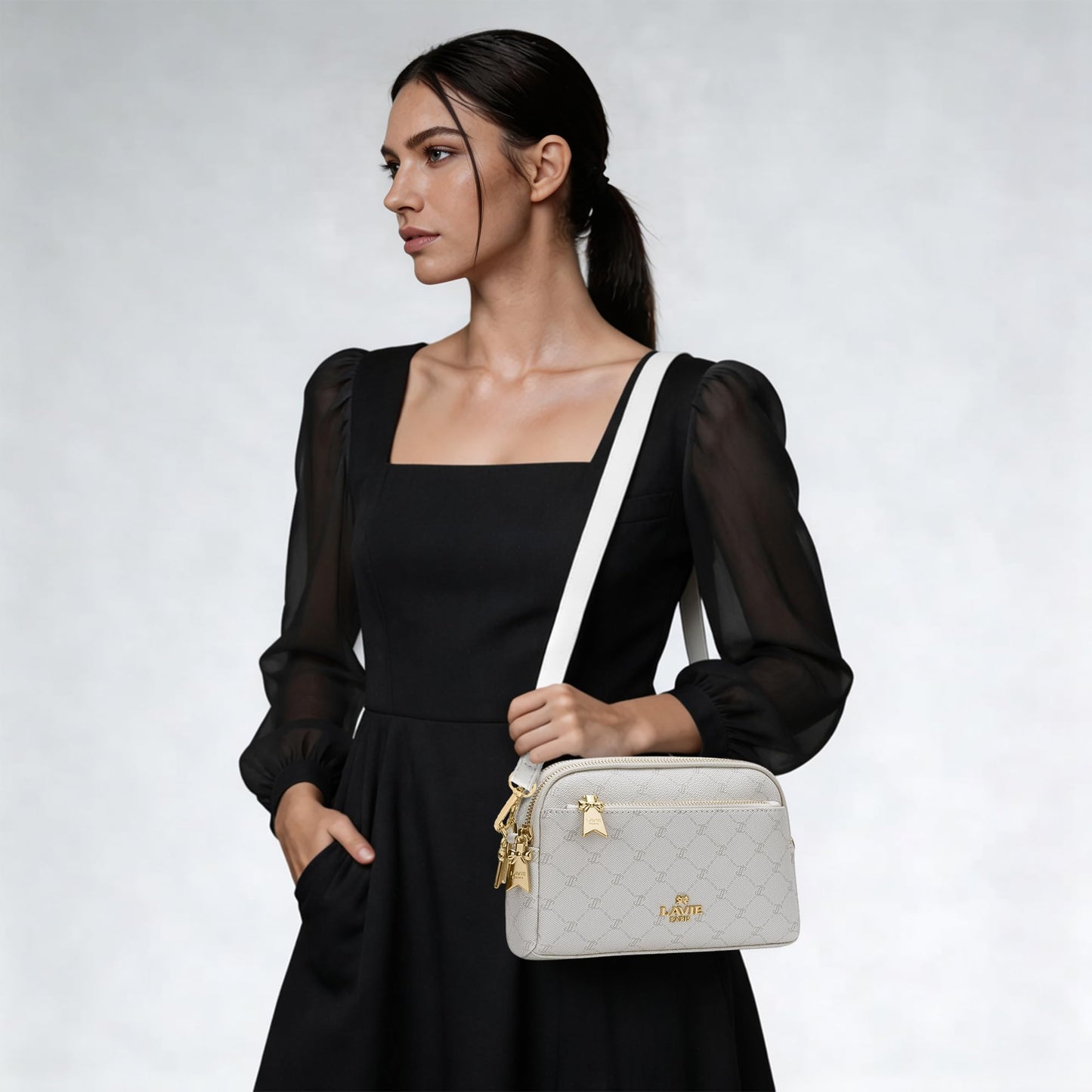LAVIE PARIS Women's Helen 3 Compartment Crossbody Sling Bag | Ladies Purse Handbag | Gift for Women