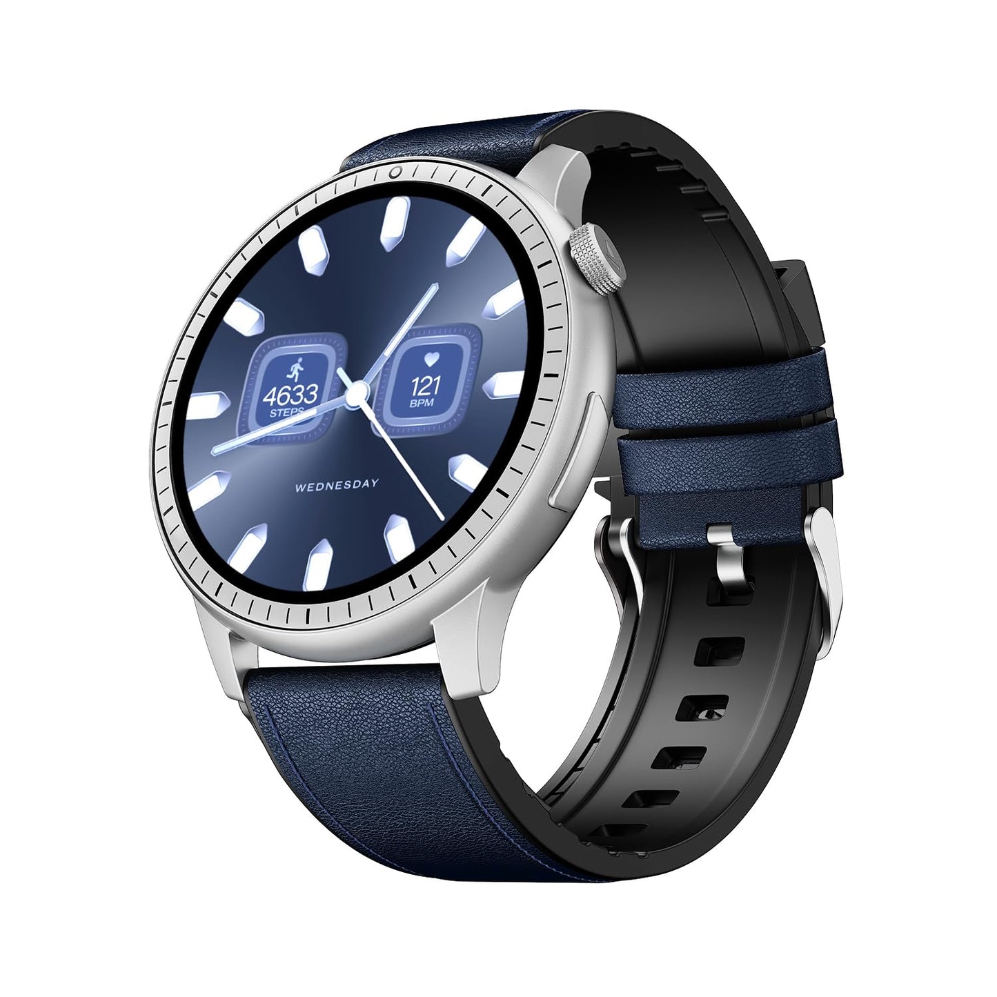 Boat Valour Watch 1 R, AI Smart Habit Builder, 1.43" 3D Immersive AMOLED Display, 1000 nits, Light-Weight Aluminium Build 3 ATM, 10 Days Battery Life, Smart Watches for Man (Imperial Leather)