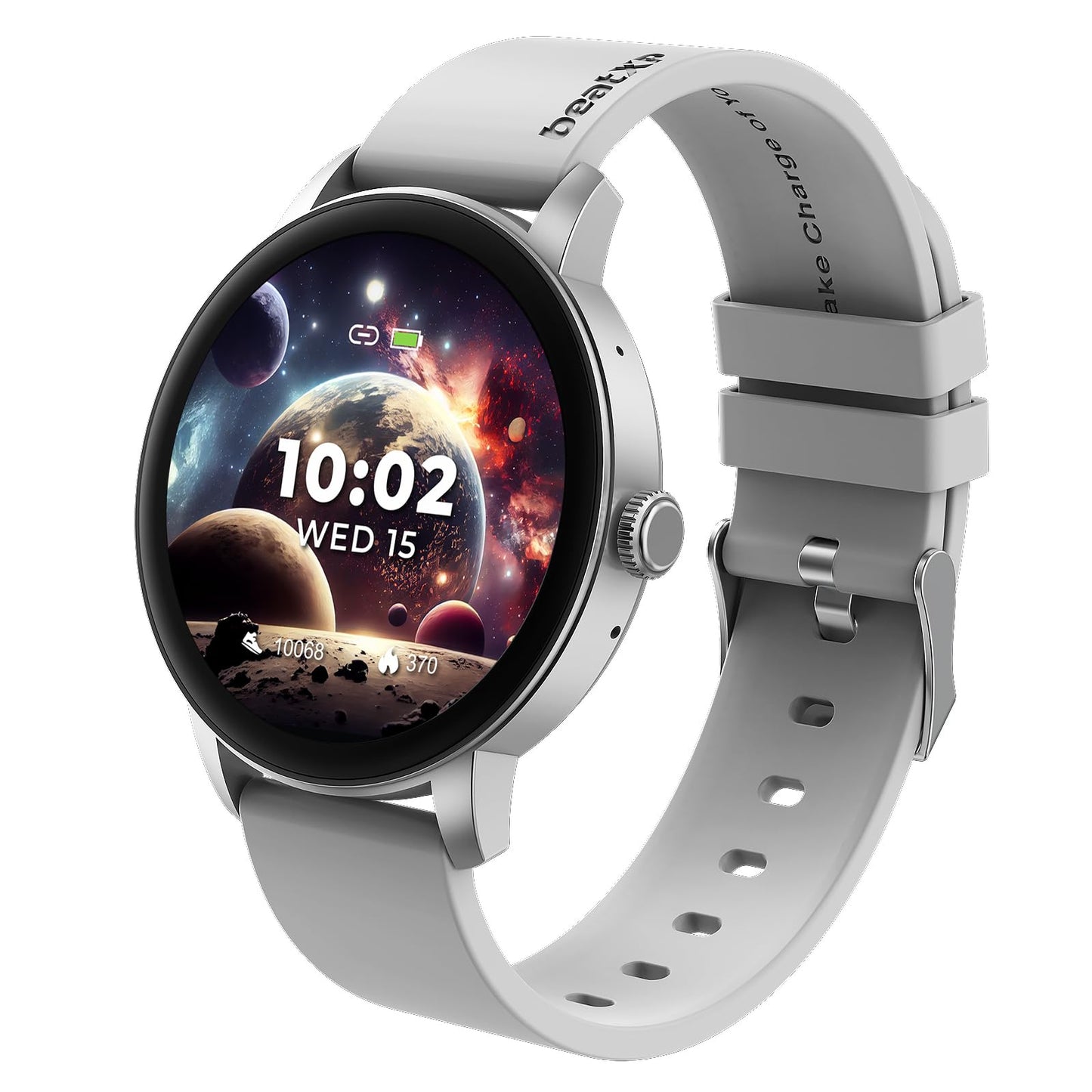 beatXP Vector 1.30” HD Display Bluetooth Calling Smart Watch, Rotary Crown, 320 * 320px, 60Hz Refresh Rate, 100+ Sports Modes, 24/7 Health Tracking (Silver)