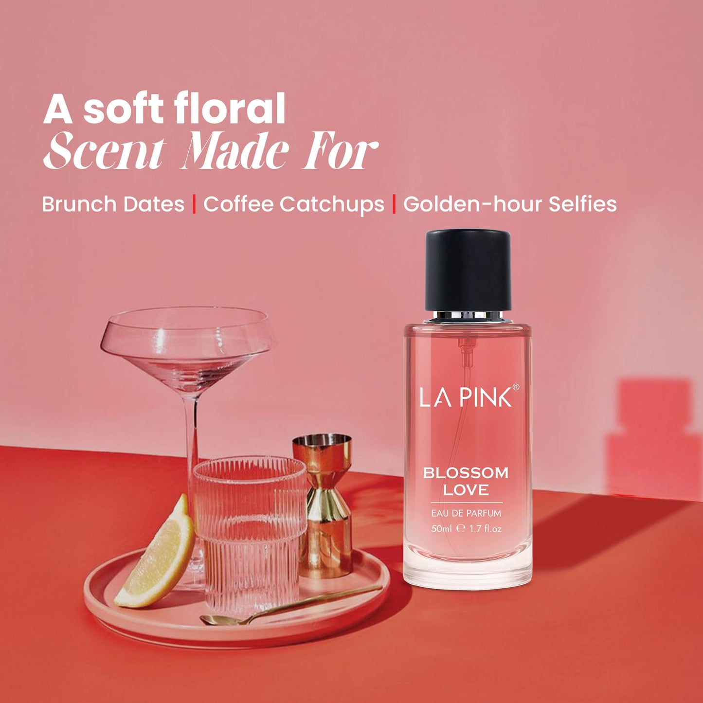 La Pink Blossom Love EDP Perfume for Woman & Man | Rose, Citrus, Fruity & Amber Notes | Long Lasting Unisex Luxury Fragrance for Men & Women | 50ml