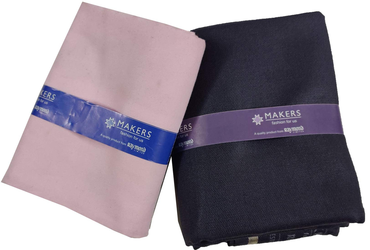 Raymond Fabrics Men's Cotton Unstitched Printed Shirt and Trouser Fabric (Multicolour, Free Size) -Combo Pack of 2