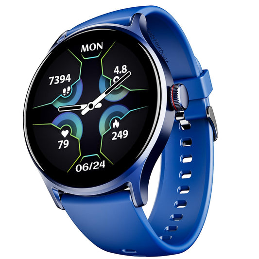 boAt Lunar Vista with 1.52" HD Display, Advanced Bluetooth Calling, Functional Crown,100+ Sports Mode, Always on Display, Heart Rate & Sp02 Monitoring, Smart Watch for Men & Women(Deep Blue)