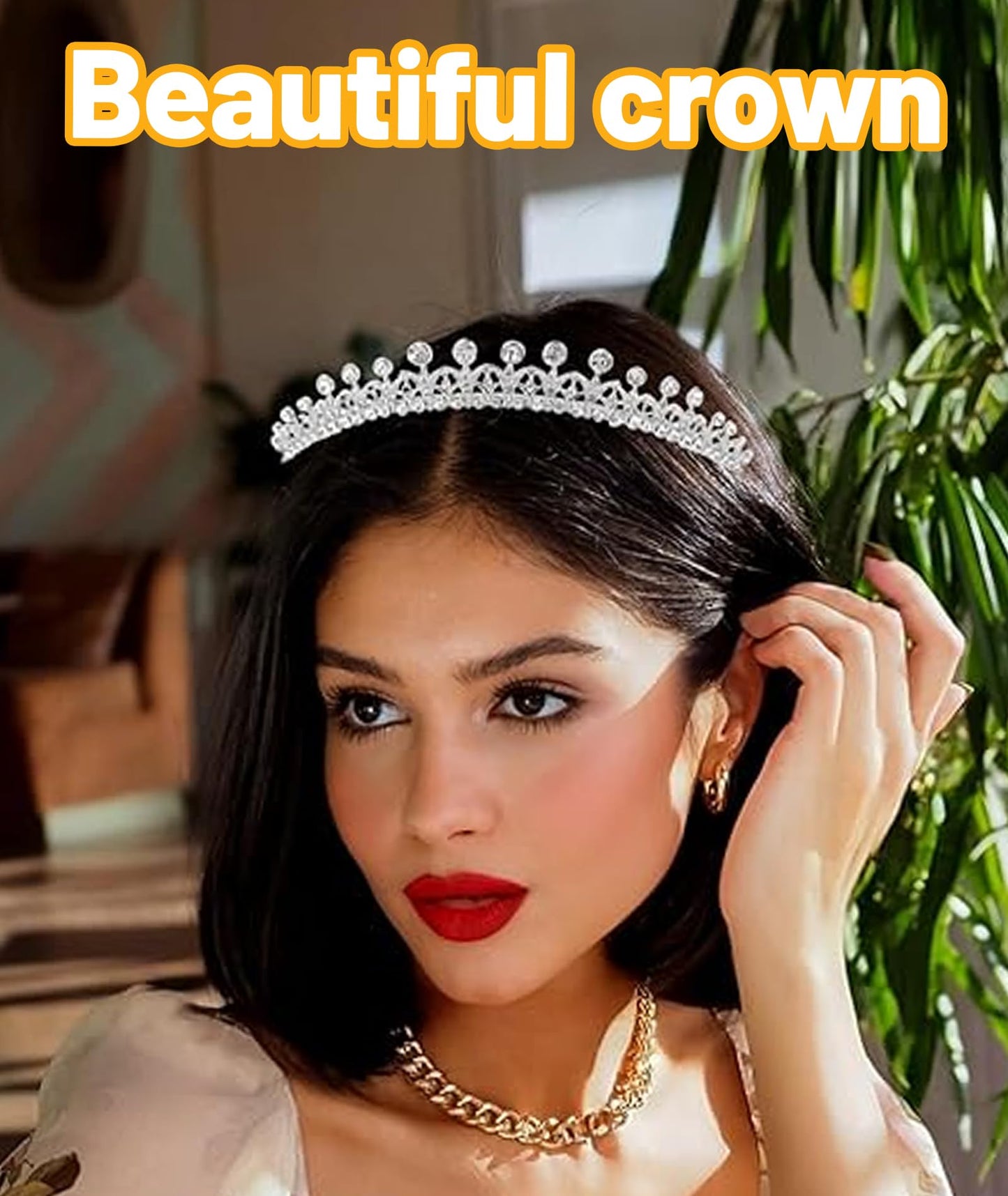 Crown for Girls for Women,Tiara for Women Wedding,Crown for Women QueenAlloy Stylish Headband for Party Wedding Prom Birthday