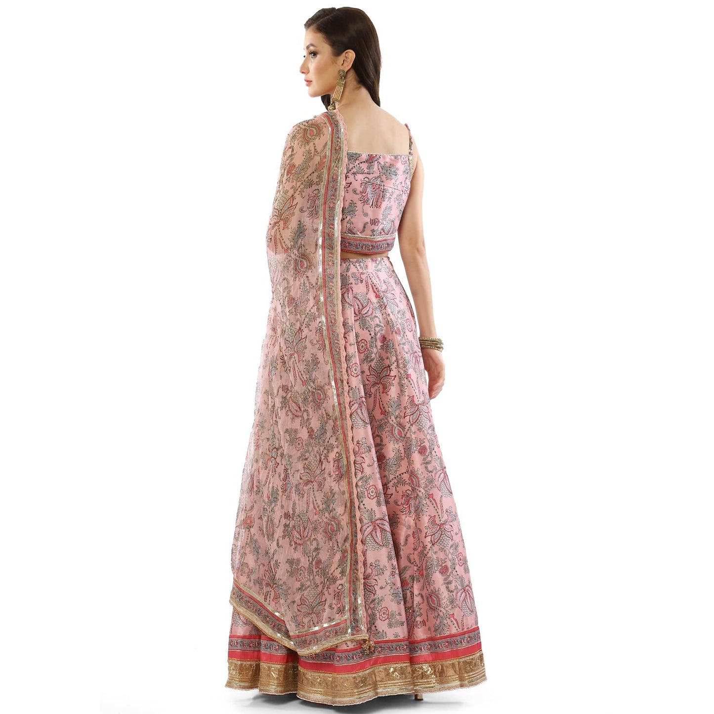 BIBA Women's Polycotton Lehenga Set (SKDASSORTED8263_Soft Pink_38)