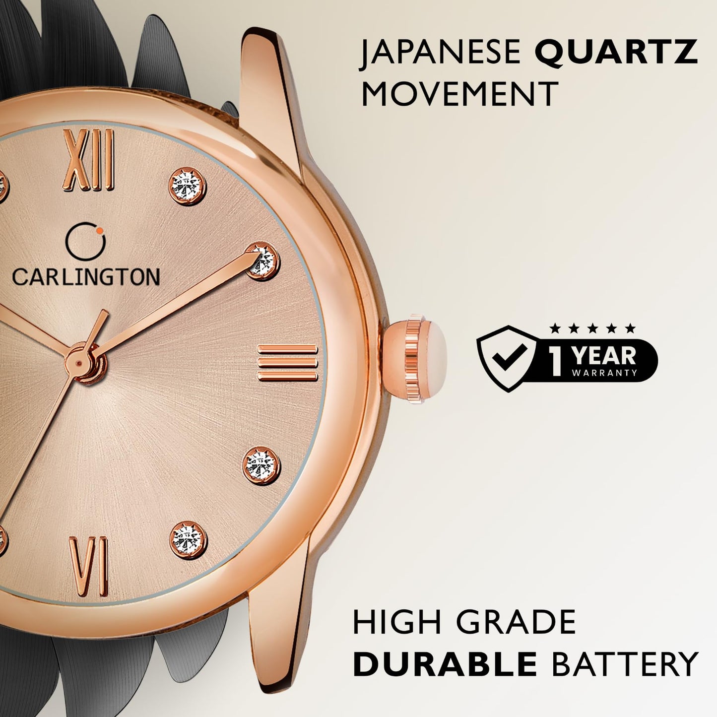 Carlington Metal Women Analog Ladies Wrist Watch With Mesh Strap - Ct 2005 Rose Gold, Band_Pink