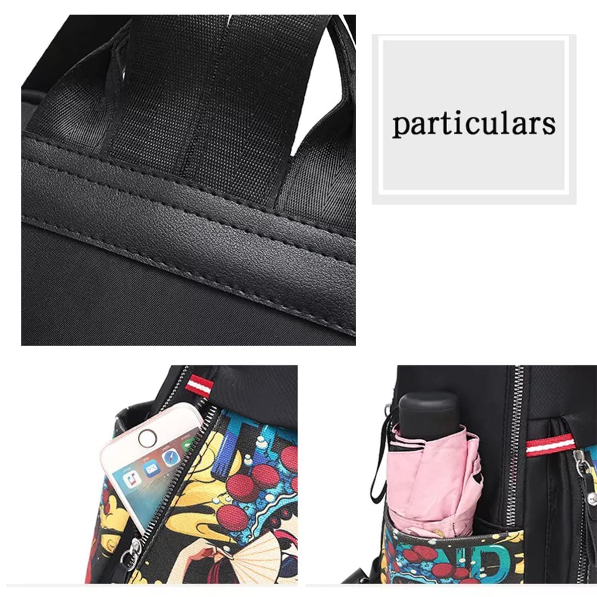 TYPIFY® Women's Backpack for Women Girls College Printed Anime Cartoon School Casual Bag