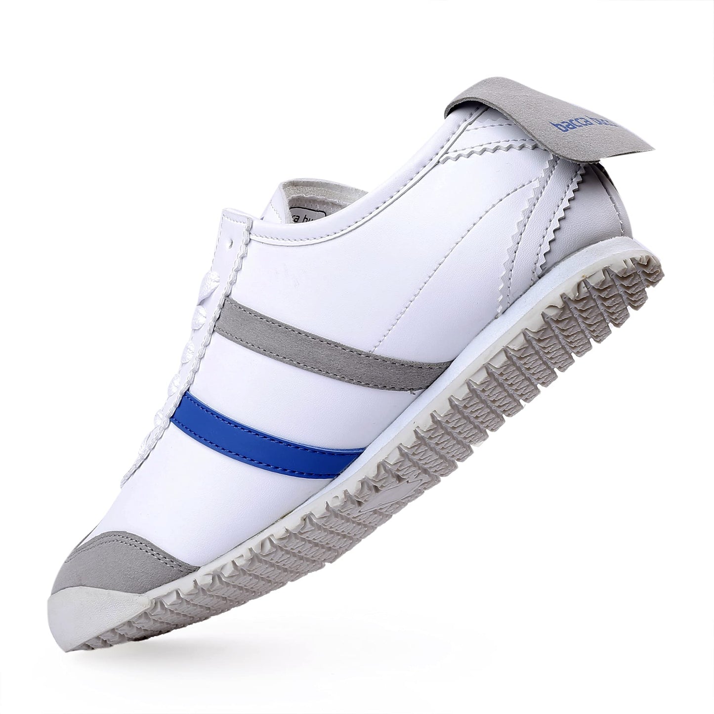 Bacca Bucci® Men's Vogue 2.0 Urban Mix Casual Shoes with Stretch Knit Upper & Non Slip Canvas Rubber Sole for All Day wear- White, Size UK8