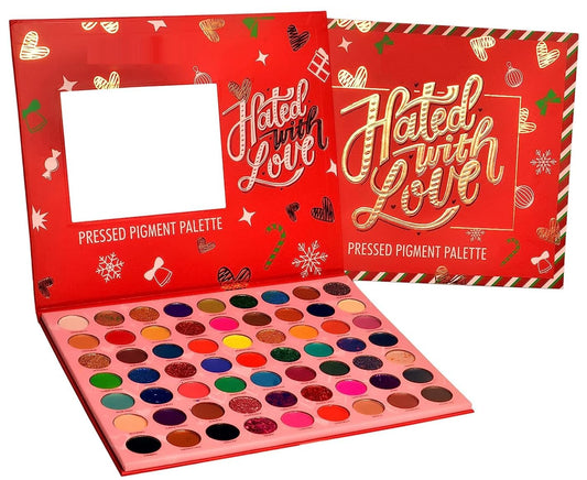 HUDA GIRL BEAUTY 'The Hated With Love' Red Edition Eyeshadow Palette - Unveiling 63 Long Wear Shimmer and Matte Shades
