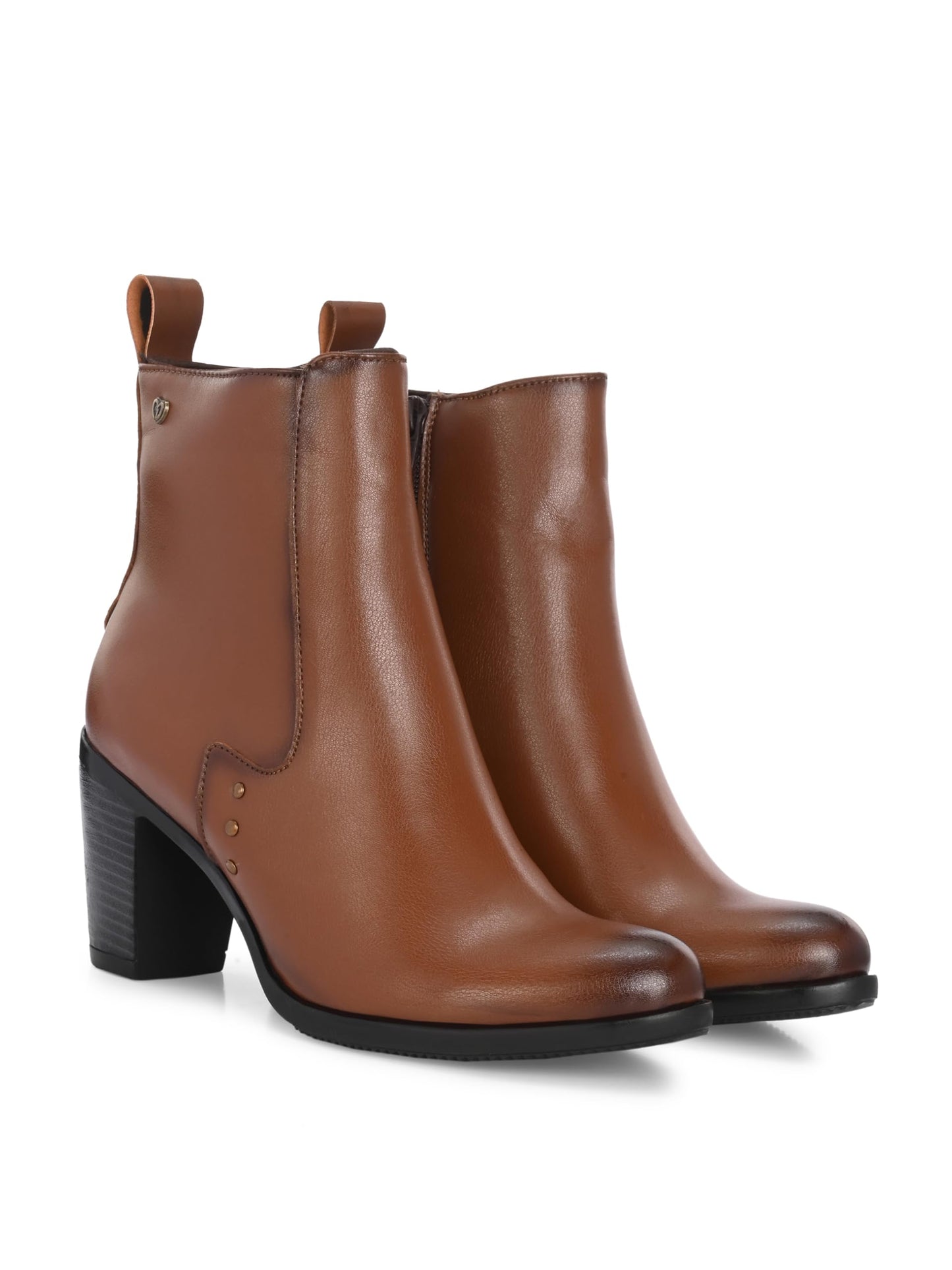 Delize Tan Women high heel ankle boots 67320-41