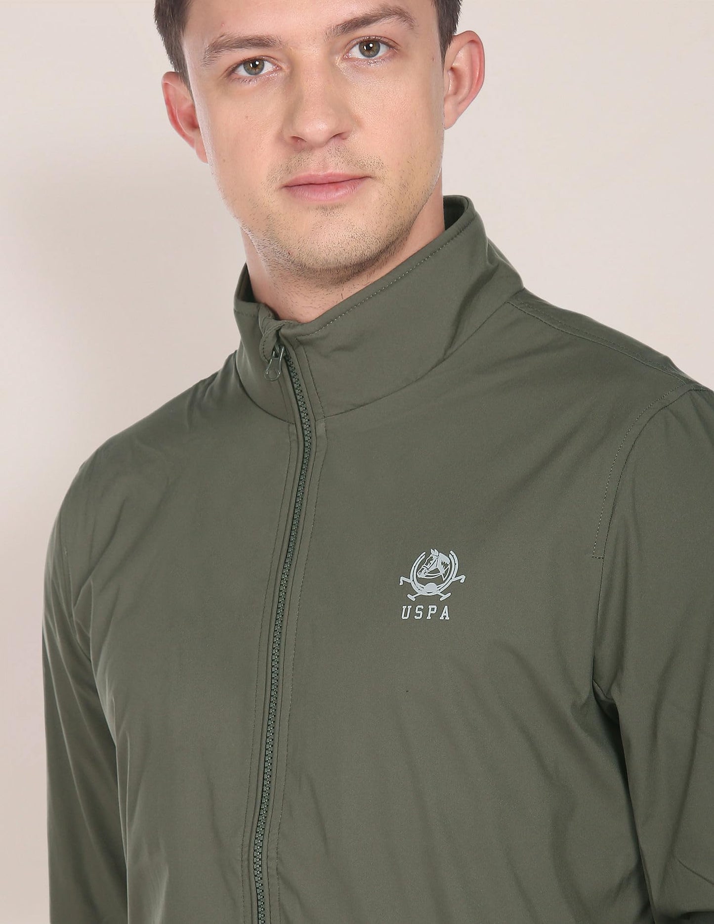 U.S. POLO ASSN. Polycotton Men's Maxi Coat (USJCKS0124_Olive_XXL)