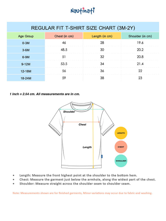 nauti nati Girl's Placement Print Regular Fit T-Shirt