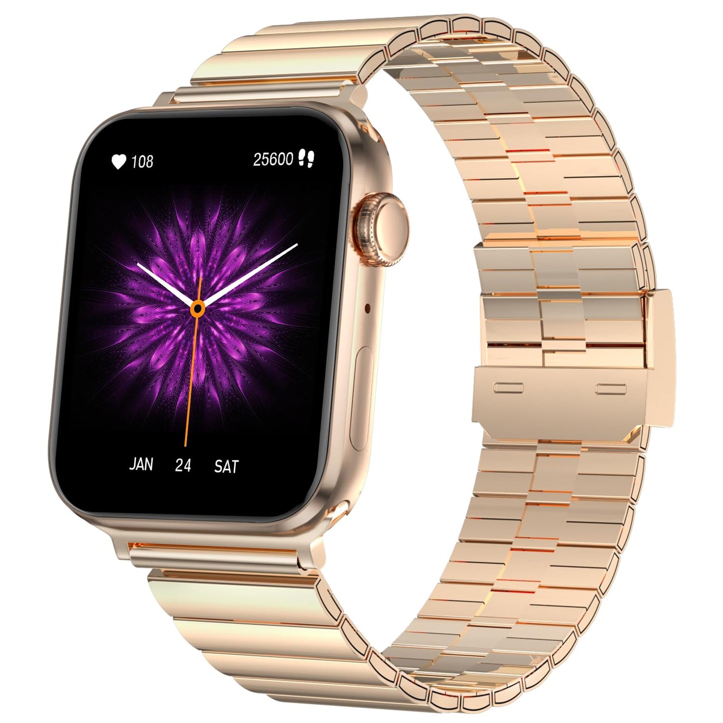 Fire-Boltt Visionary Ultra 1.78" AMOLED, Stainless Steel Luxury Smart Watch, Bluetooth Calling with Rotating Crown, 100+ Sports Mode, TWS Connection (Gold)