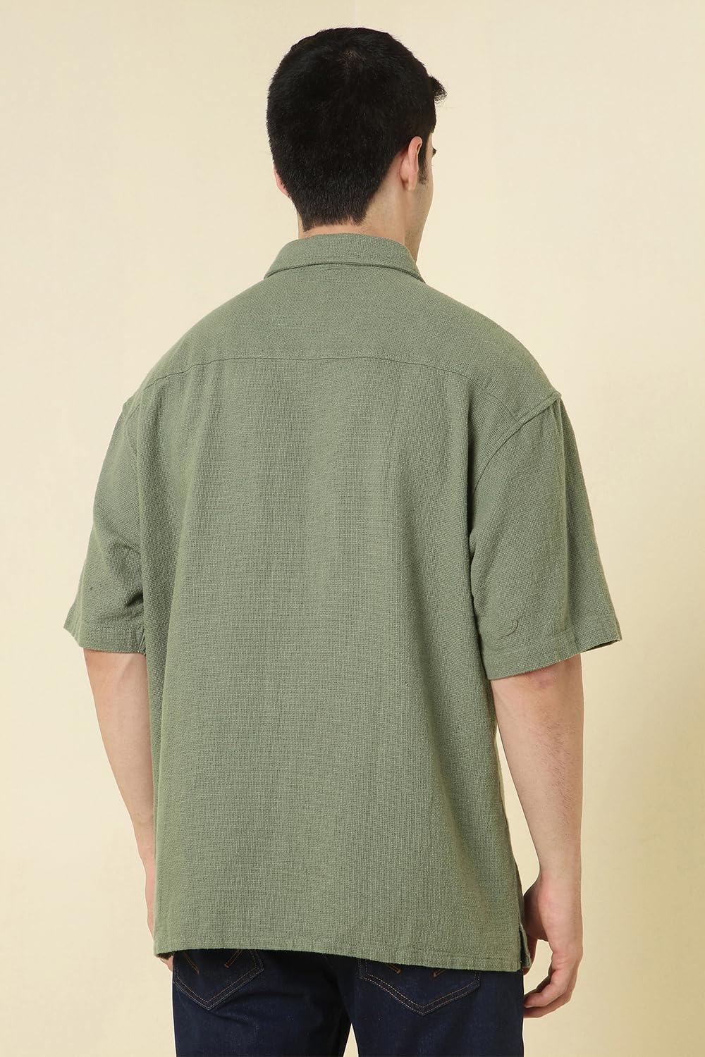 Allen Solly Men's Relaxed Fit Shirt (ALCHADSFV72927_Green