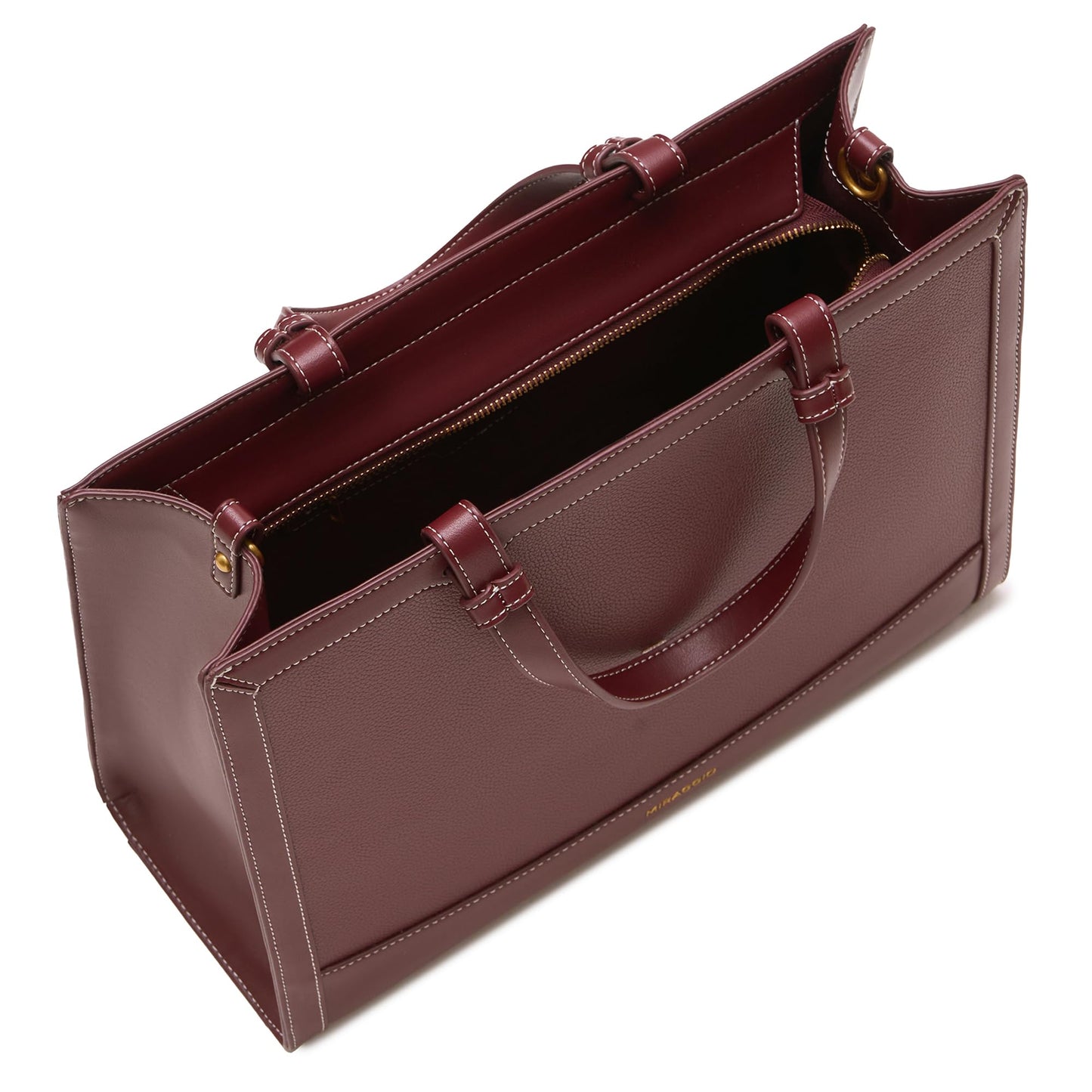 Miraggio Rebecca Tote Bag | Fits Upto 14 Inches Laptop With Adjustable & Detachable Strap | Office Tote Bag For Women Big Totes For Work & Travel (Wine)