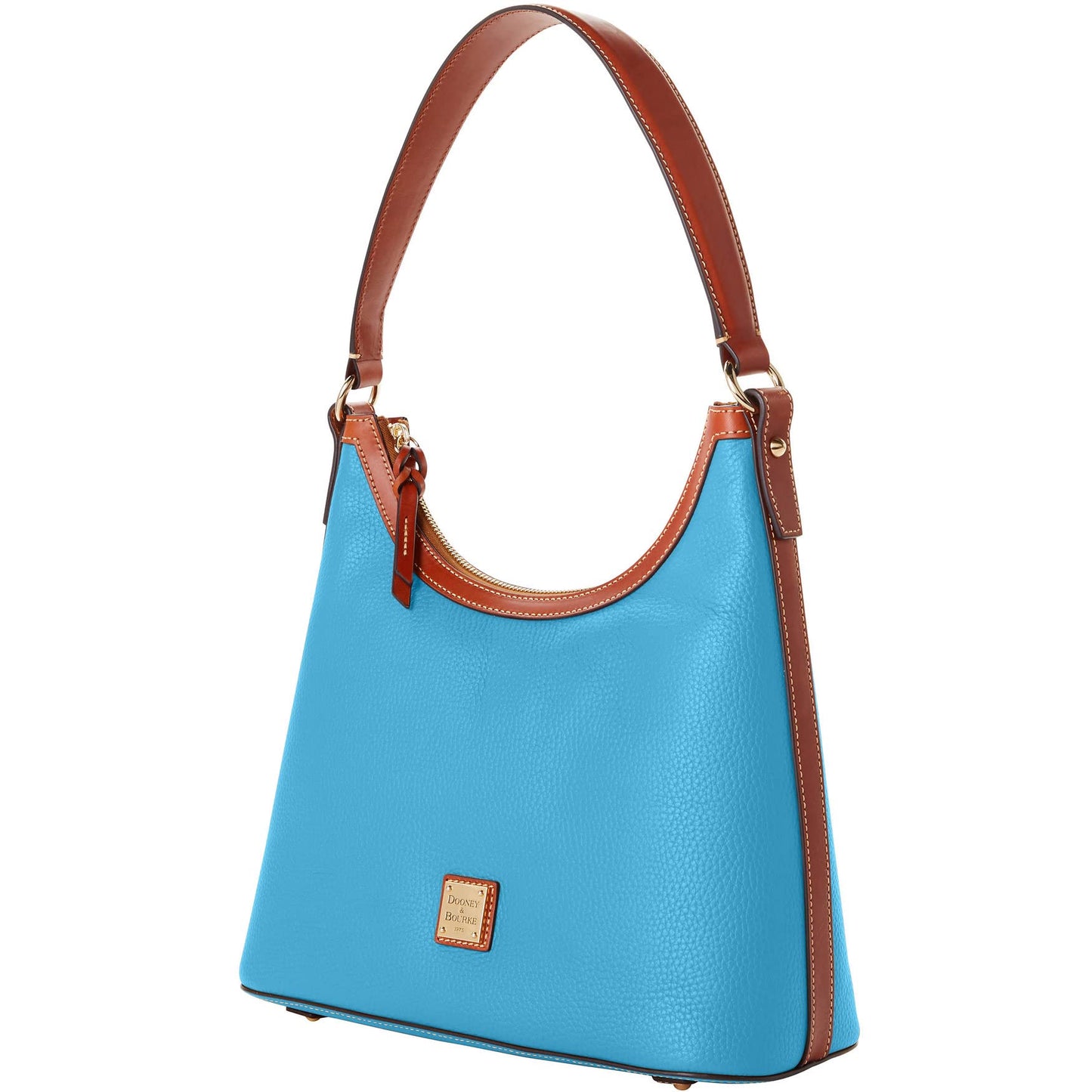 Dooney & Bourke Handbag, Pebble Grain Hobo Shoulder Bag - Sky Blue, Sky Blue, One Size