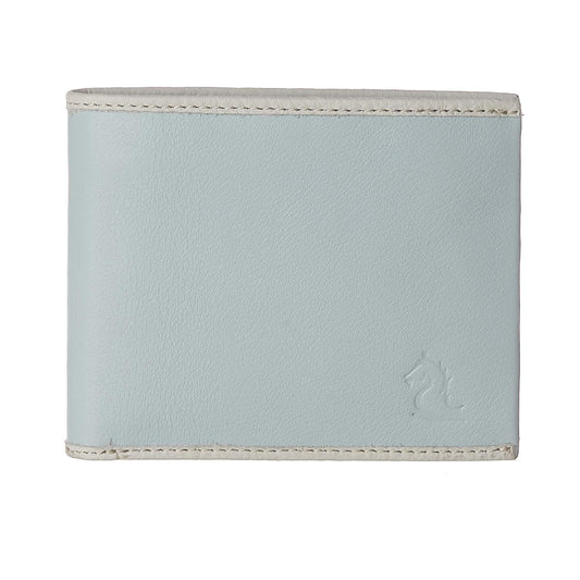KARA Leather Torquiose Bifold Wallets for Men Contrast Stitch Men's Wallet with 8 Business Cards Slot