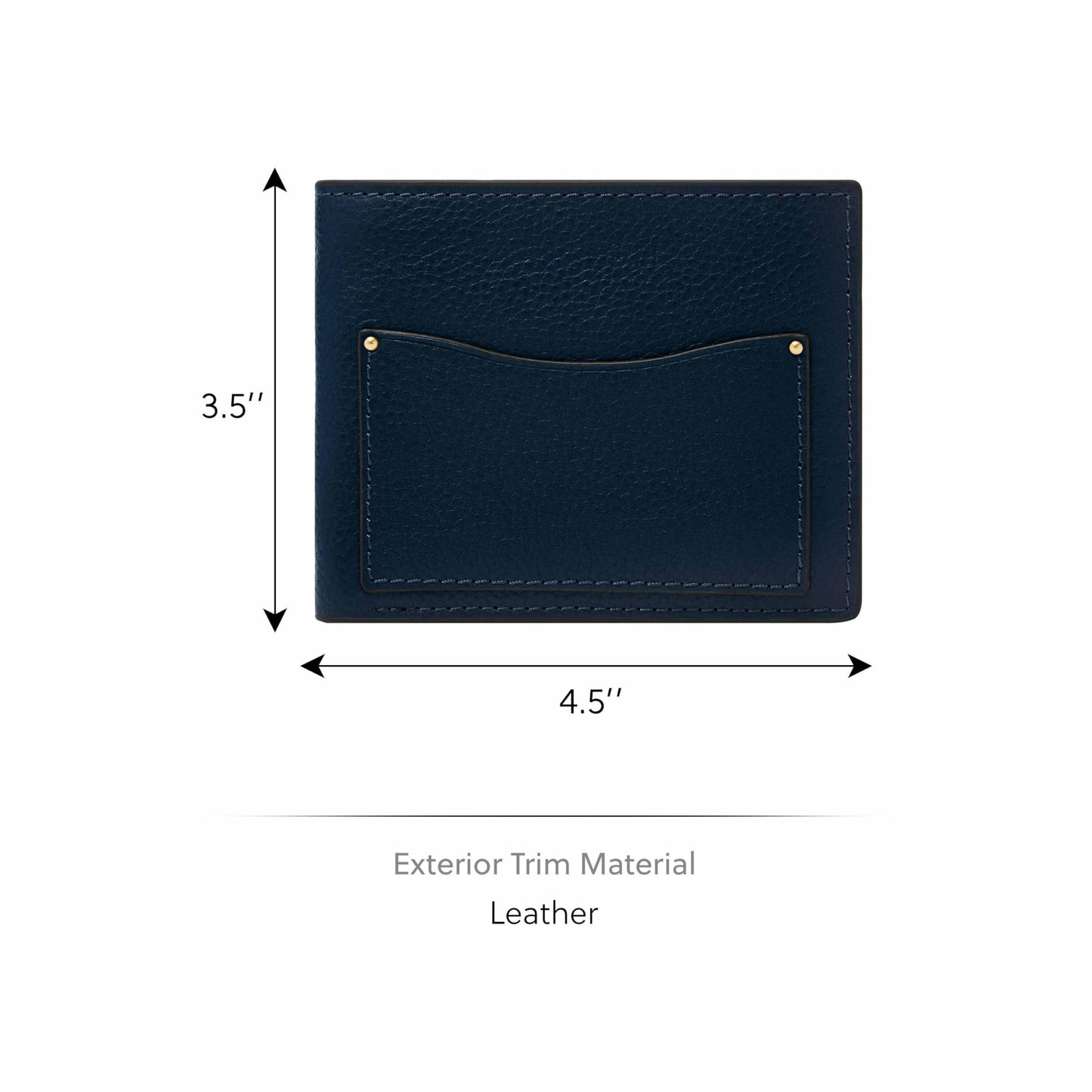 Fossil Men Leather Anderson Navy Blue Wallet Ml4579406
