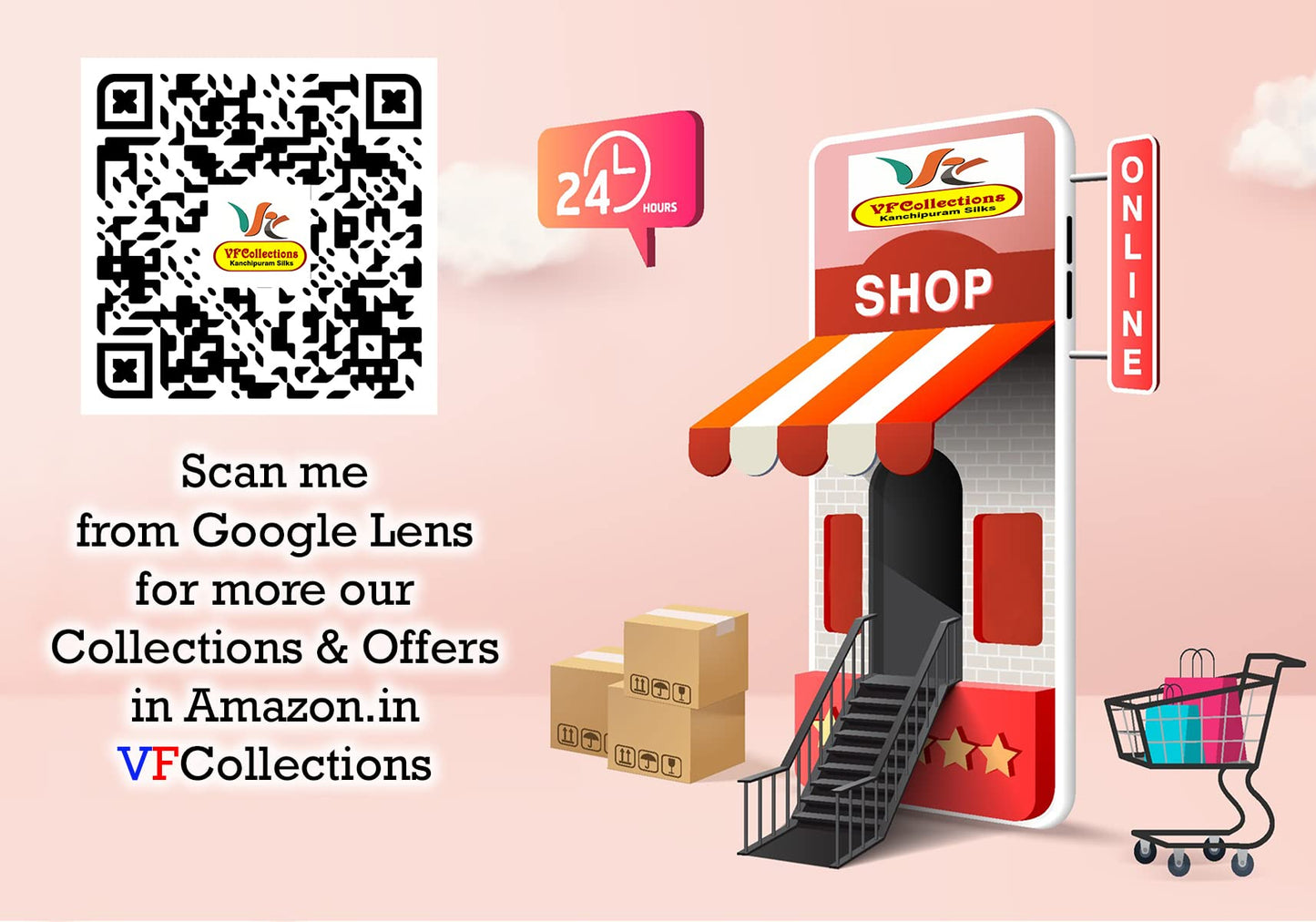 VFCollections Women's Kanchipuram Silk Pure Pattu Sarees With Blouse (VFC034-4)