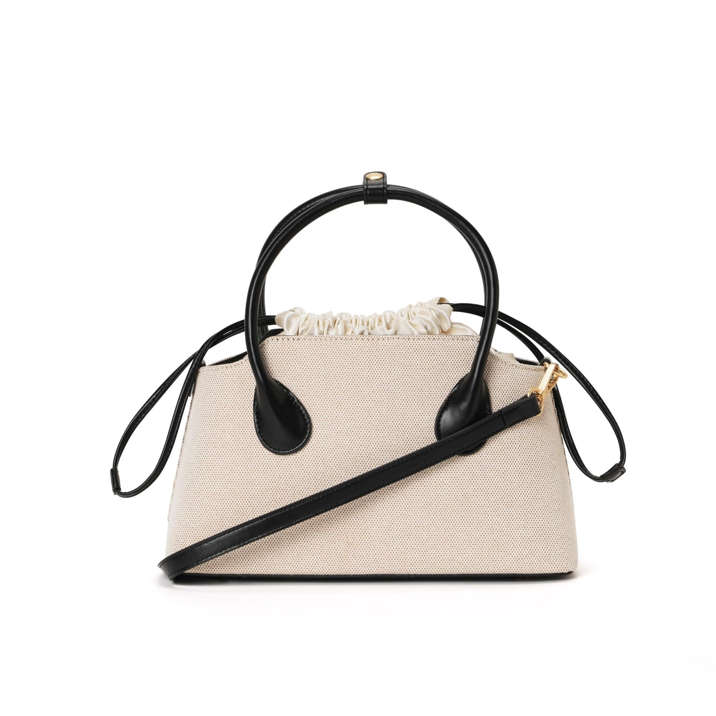 MOKOBARA The Emmy Handbag Canvas Top Handle Women Shoulder Bag Top Handle Purse (Cotton Cloud), Off White