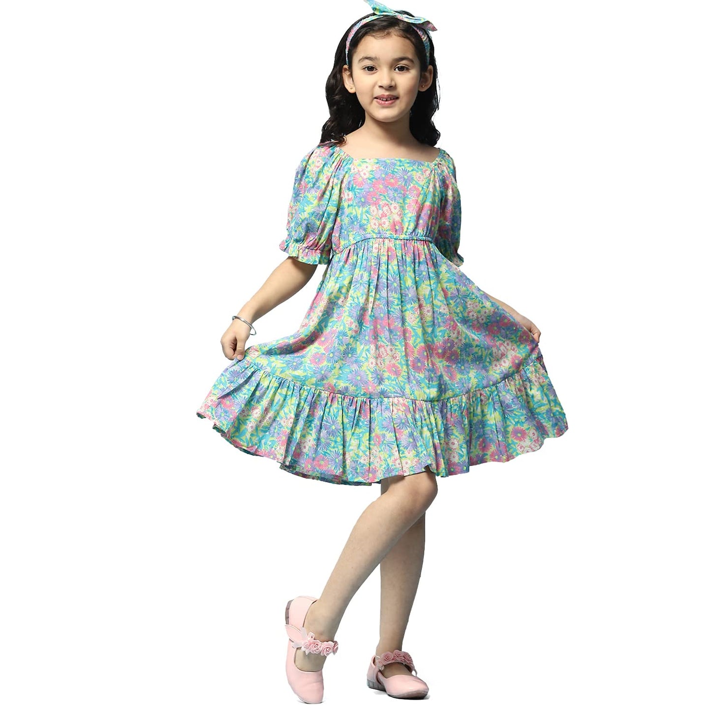 BIBA Girl Printed Kid(KW5183_Multi_5) Multicolour