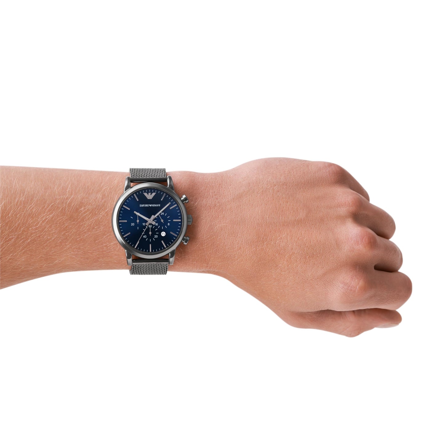 Emporio Armani Analog Blue Dial Men's Watch-Ar1979 - Stainless Steel