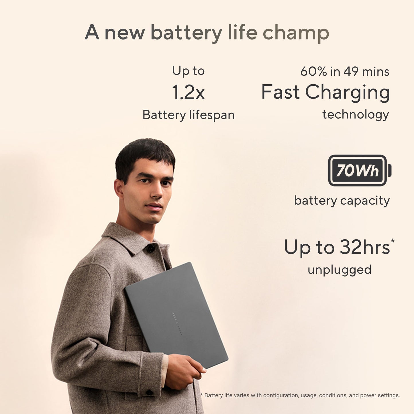 ASUS Zenbook A14 OLED (2025),Smartchoice,Qualcomm Snapdragon X,Copilot+PC,0.9kg Light-Weight,14"(35 cm),32hrs Battery Life*,16GB,512GB,Win 11,MSO 2024,M365 Basic-1yr,AI PC,Metal Body,UX3407QA-QD259WS