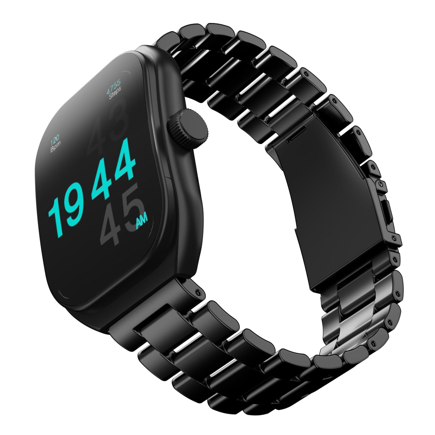 GOBOULT Trail Smart Watch 2.01'' 3D Curved HD Display, BT Calling, Working Crown, 190+Watchfaces, 500 Nits Brightness, AI Voice Assistant, SpO2 Monitoring, 120+ Sports Mode (Metal Black)