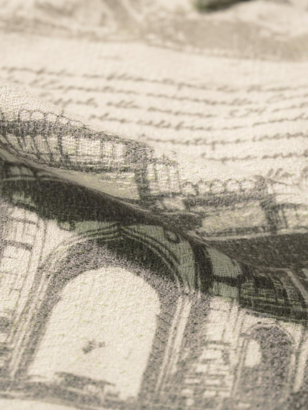 The Souled Store Monuments Women and Girls Long Sleeves Collared Neck Button Front Biege All Over Printed Cotton Boyfriend Shirts