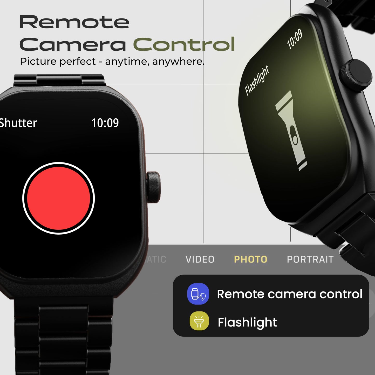 GOBOULT Trail Smart Watch 2.01'' 3D Curved HD Display, BT Calling, Working Crown, 190+Watchfaces, 500 Nits Brightness, AI Voice Assistant, SpO2 Monitoring, 120+ Sports Mode (Metal Black)