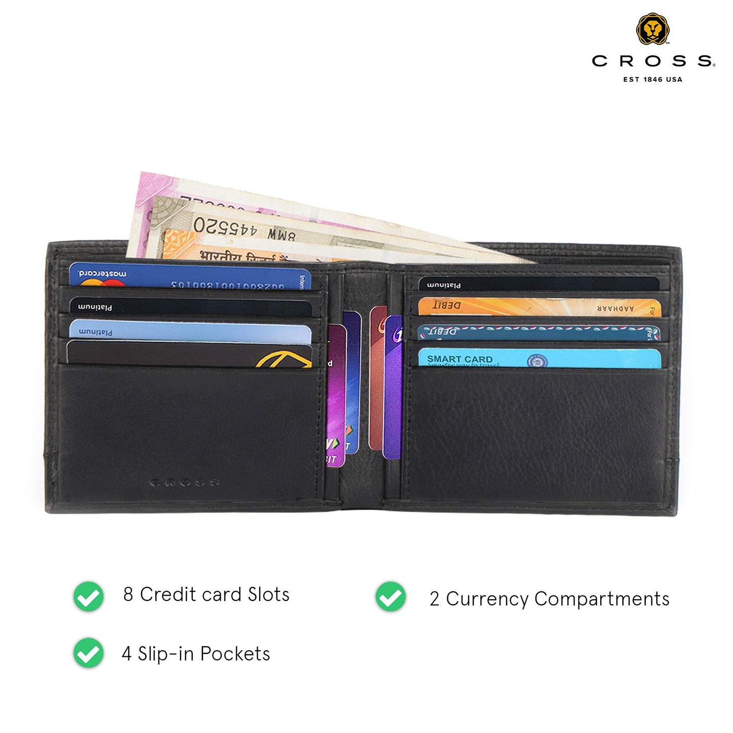 Cross Black Leather Men's Wallet (AC068120-1)