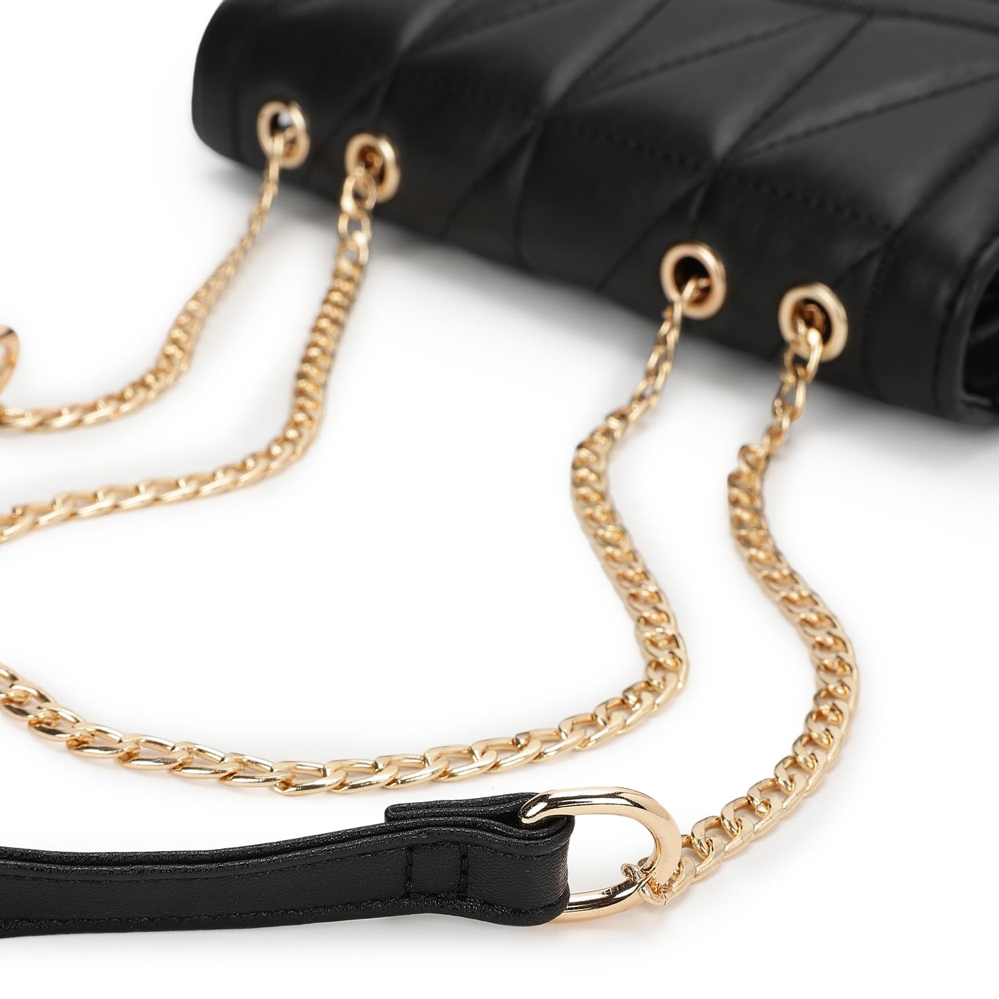Fastrack Women Quilted Sling Bag with Chain Strap | Magnetic Flap Closure, Inner Zip Pocket and Spacious Interior | Stylish Everyday Bag | Sling for Casual Carry, Black