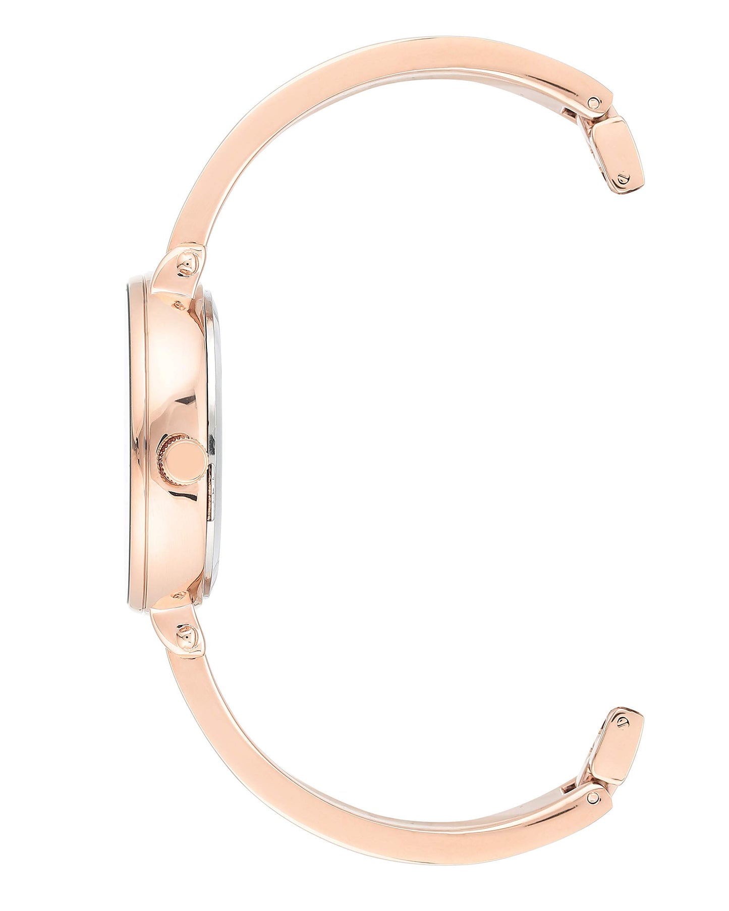 Anne Klein Women's Genuine Diamond Dial Rose Gold-Tone with Bracelet Set, Rose Gold/White