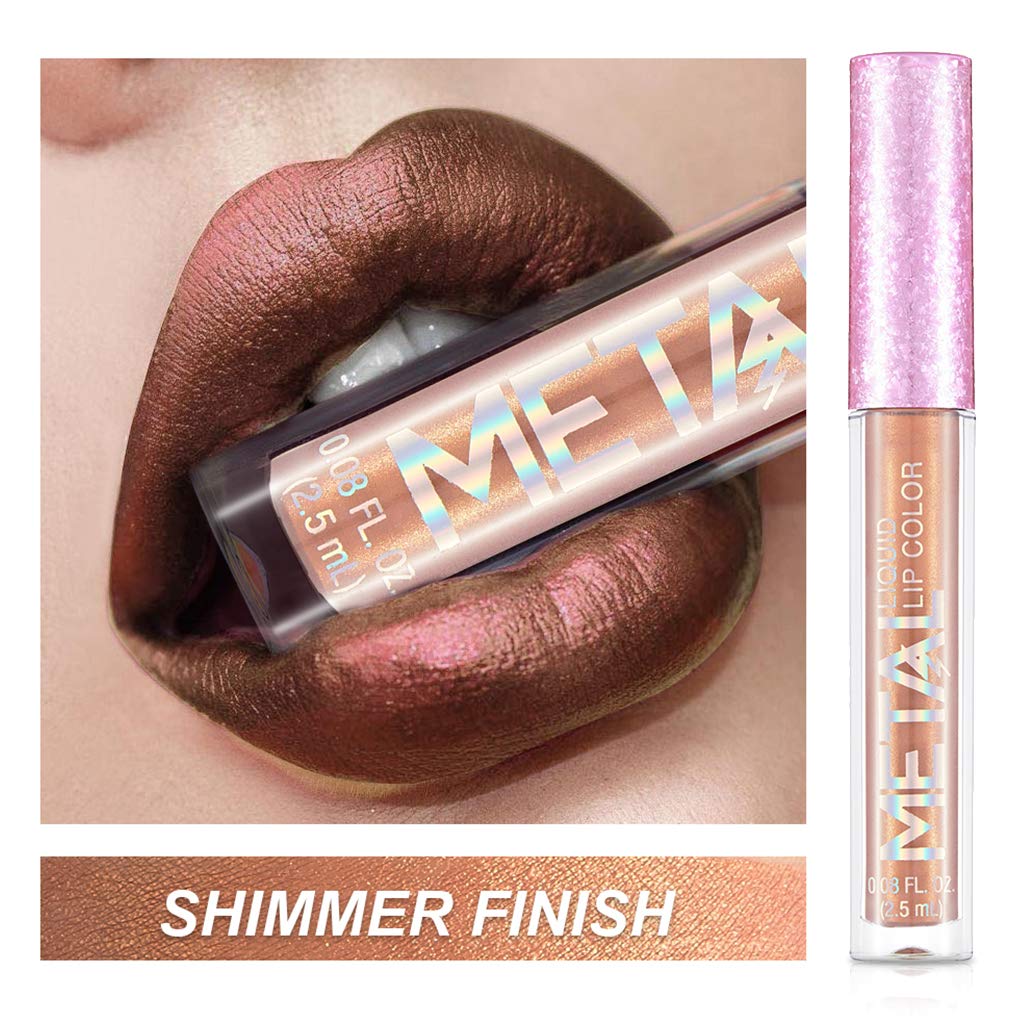 Enakshi® Waterproof Long Lasting Metallic Liquid Lipstick Lip Gloss SHIMMER FINISH|Health & Beauty | Makeup |Lipstick|1x Lip gloss