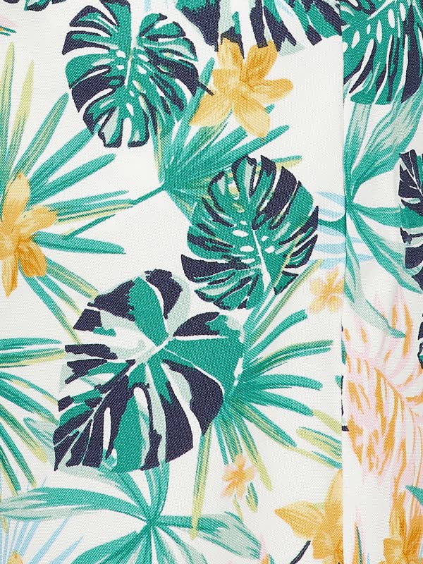 Clovia Women's Crepe Print Me Pretty Button Down Shirt & Pyjama Set in Multicolor (LS0385N19_Multi_M)