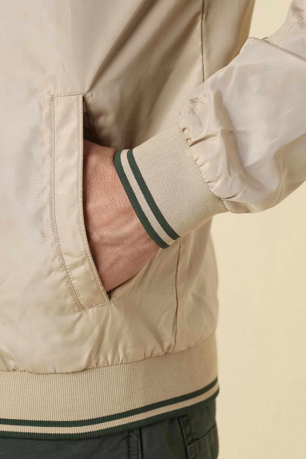 Allen Solly Men's Jacket (ASJKOBOPJ62517_Ecru_M_Beige_M)