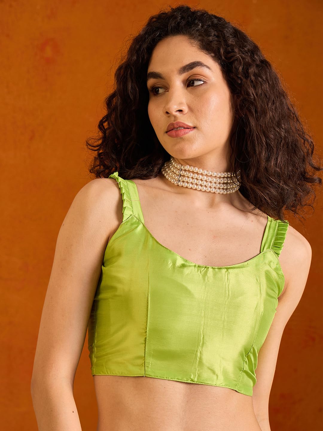 SAREE MALL Women's Light Green Chiffon Botanical Printed Saree With Unstitched Blouse Piece (PAINTING105_SU)