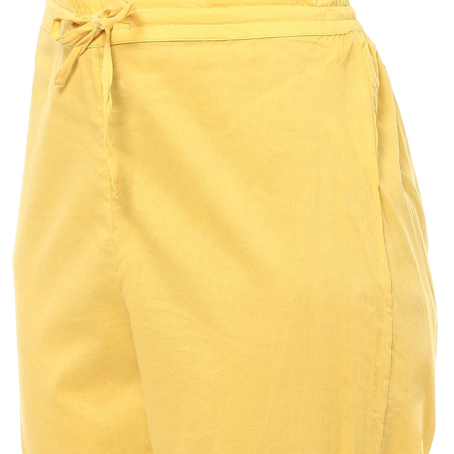 BIBA WOMEN EMBROIDERY SALWAR KURTA DUPATTA(SKDASSORTED8491_YELLOW_46)