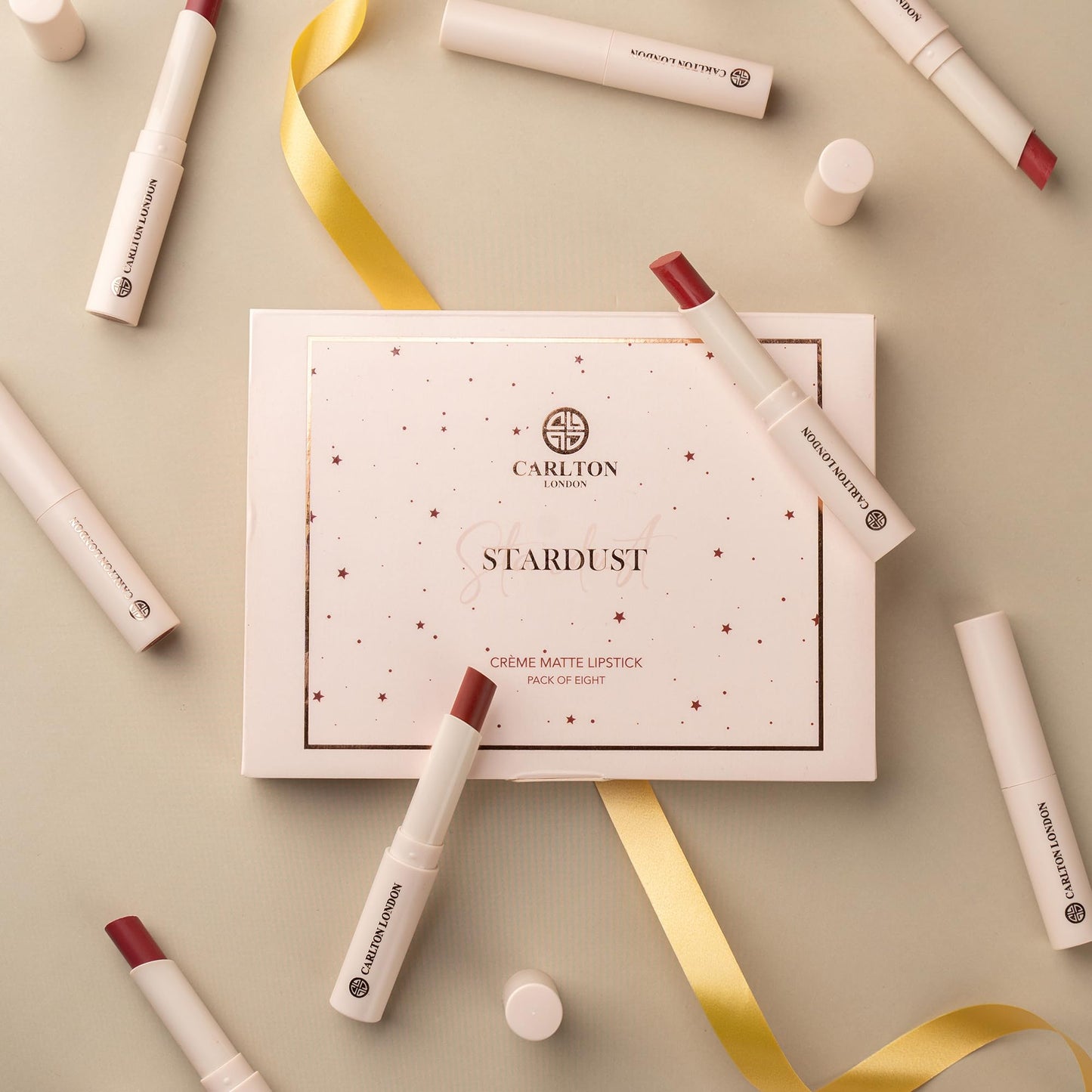 Carlton London Creamy Matte Lipstick Combo Set - Women Long Lasting Waterproof Lipstick Gift Set, With Vitamin E and Castor Oil, Cosmetics for Girls, Women, Birthday Gift Set