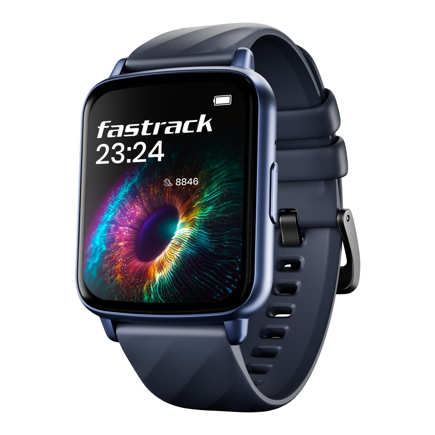 Fastrack Volt S1 Smart Watch for Man and Women Latest with 1.83" Display, Silicone Strap, BT Calling, 100+ Sports Modes, Heart Rate, SpO2, IP68, Ideal Smartwatch for Boys and Girls (Blue)