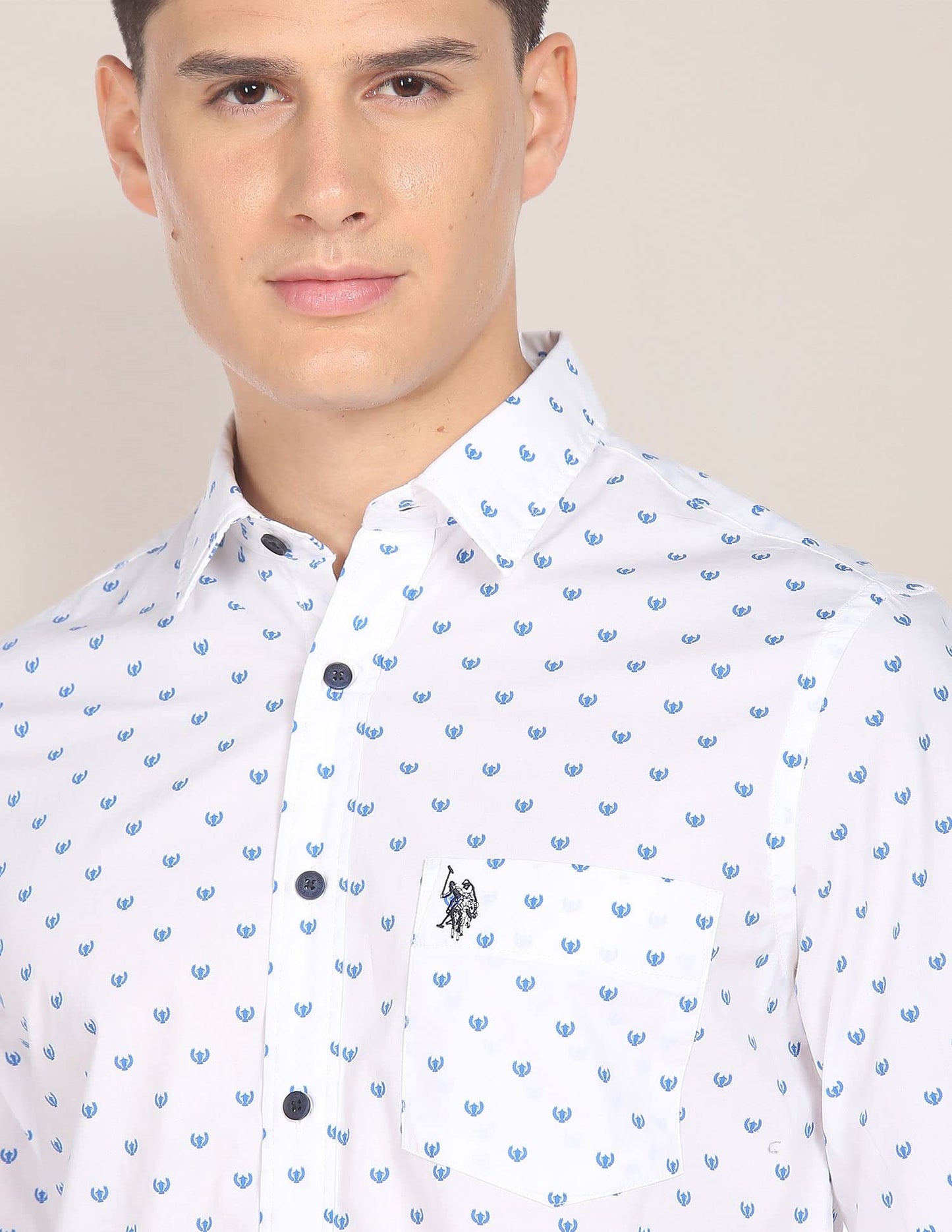 U.S. POLO ASSN. Men's Regular Fit Shirt (USSHT-G94_White