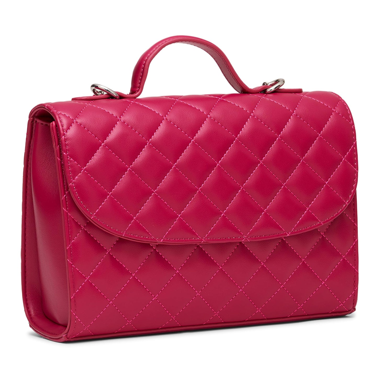 Miraggio Women's Delilah Quilted Bag with Detachable Sling Strap (Pink)