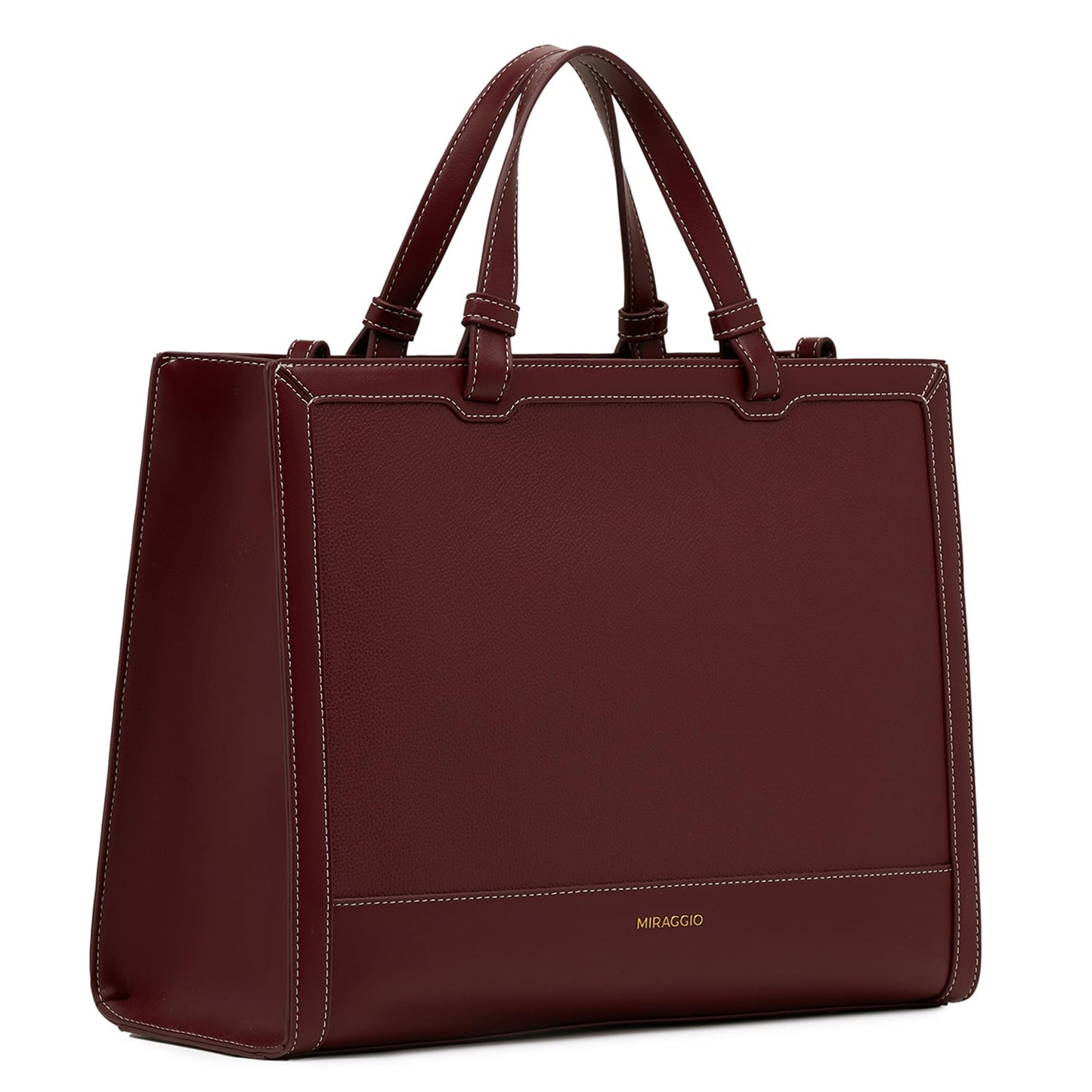 Miraggio Rebecca Tote Bag | Fits Upto 14 Inches Laptop With Adjustable & Detachable Strap | Office Tote Bag For Women Big Totes For Work & Travel (Wine)