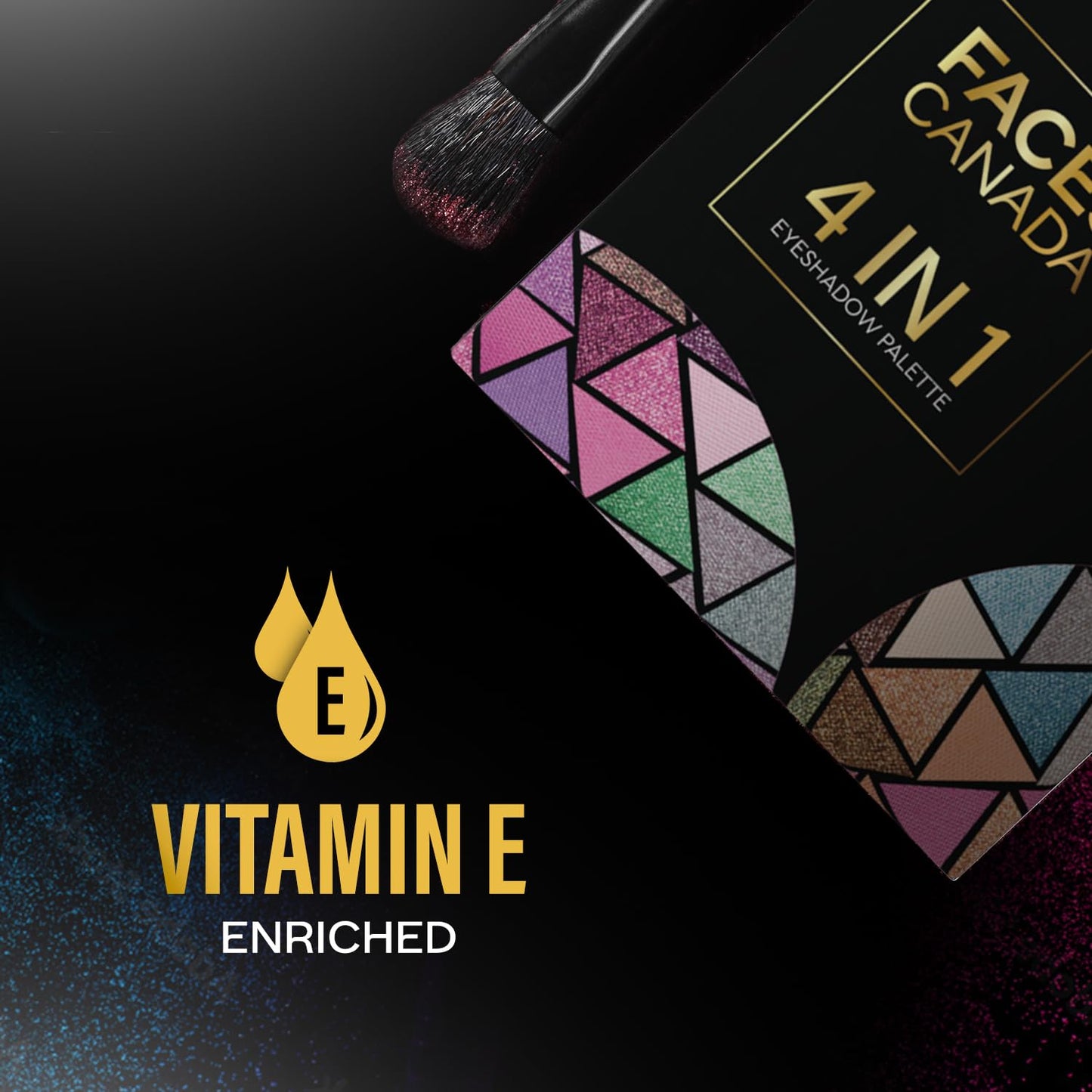 FACESCANADA 4 In 1 Quad Eyeshadow Palette Powder-Wicked Fantasy 03, 4.8G|Shimmer & Matte Shades|Satin Matte Finish Eye Shadow Quartet|Intense Pigment|Long Lasting|Vitamin E Enriched|Vegan,Multicolor