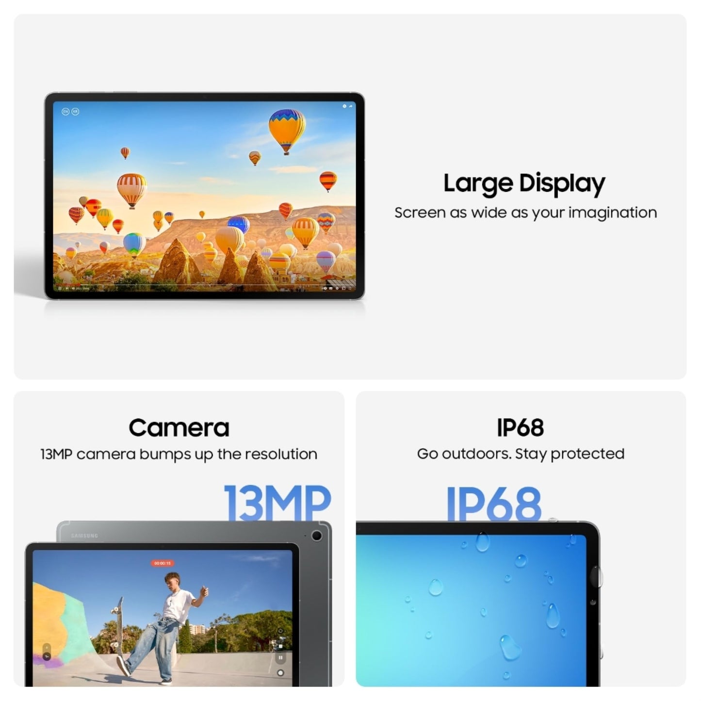 Samsung Galaxy Tab S10 FE, S Pen in-Box, 27.7 cm (10.9 inch) LCD Display, 12 GB RAM, 256 GB Storage, Wi-Fi Tablet, Silver