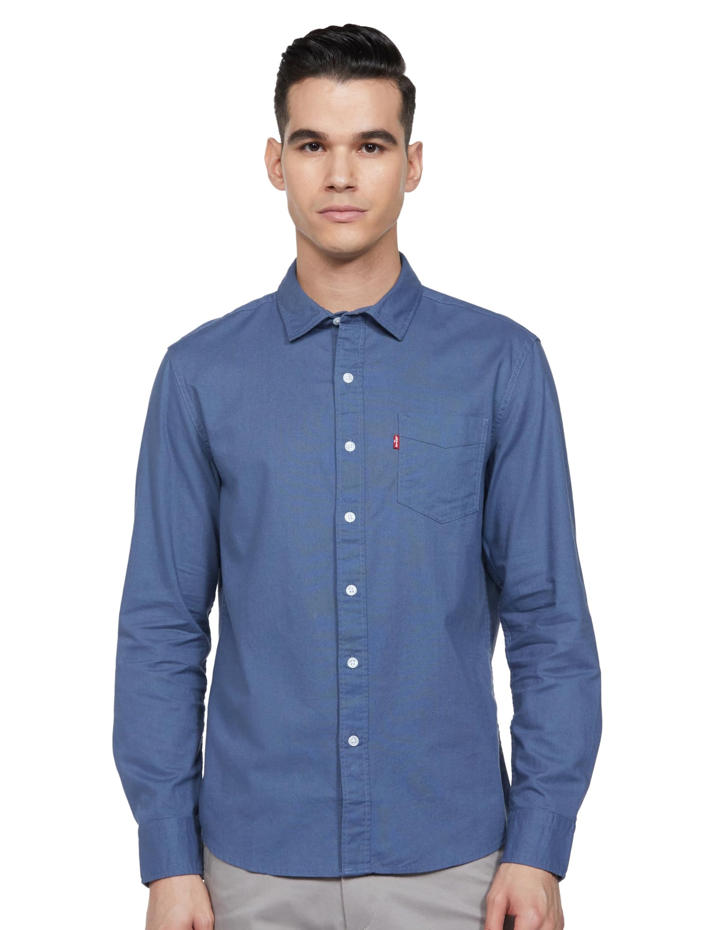 Levi's Men's Slim Fit Shirt (32907-0518_Navy